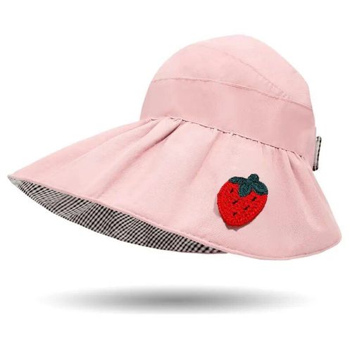 Chapeau De Soleil Africain Haut De Gamme Pour Femme,Grand Avant-Toit,Protection Solaire,Chapeau De Poisson Pliable,Chapeau De Suffolk,Chapeau De Randonnée À Grand Bord,Été - Type Cartoon 2