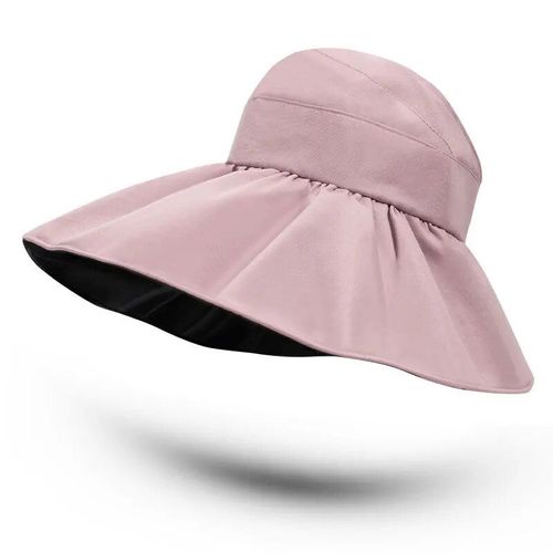 Chapeau De Soleil Africain Haut De Gamme Pour Femme,Grand Avant-Toit,Protection Solaire,Chapeau De Poisson Pliable,Chapeau De Suffolk,Chapeau De Randonnée À Grand Bord,Été - Type Pink