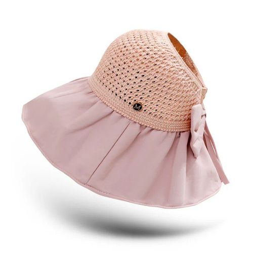 Chapeau De Soleil Africain Haut De Gamme Pour Femme,Grand Avant-Toit,Protection Solaire,Chapeau De Poisson Pliable,Chapeau De Suffolk,Chapeau De Randonnée À Grand Bord,Été - Type C