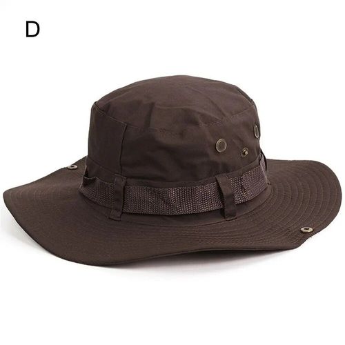 Chapeau De Randonnée En Coton Pour Hommes,Casquettes Safari,Chapeau Anderboonie Militaire,Casquette De Pêche Et De Chasse,Chapeau De Soleil D'été Pour Hommes,E27 - Type Color D