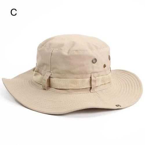 Chapeau De Randonnée En Coton Pour Hommes,Casquettes Safari,Chapeau Anderboonie Militaire,Casquette De Pêche Et De Chasse,Chapeau De Soleil D'été Pour Hommes,E27 - Type Color C