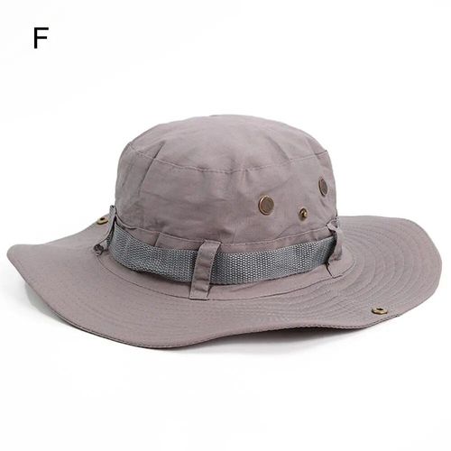 Chapeau De Randonnée En Coton Pour Hommes,Casquettes Safari,Chapeau Anderboonie Militaire,Casquette De Pêche Et De Chasse,Chapeau De Soleil D'été Pour Hommes,E27 - Type Color F