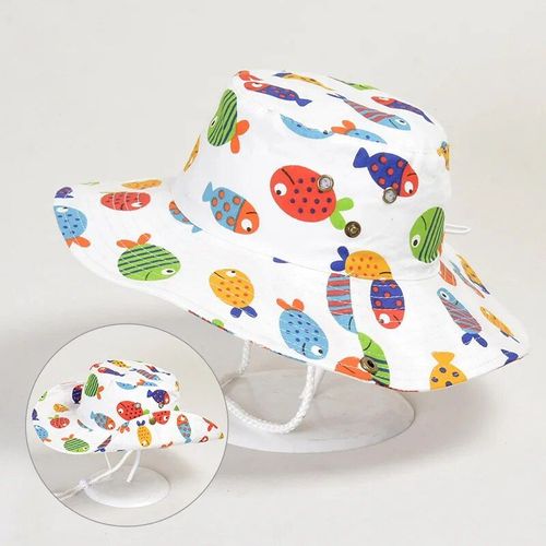 Chapeau D'été En Coton Fin Pour Bébé,Chapeau De Pêcheur À Motifs D'animaux,Protection Solaire Pour Enfants,Casquette De Bassin - Type Hat10