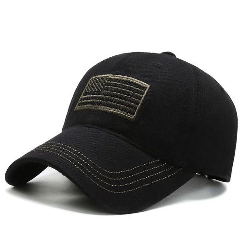 Casquette De Sport En Plein Air Brodée Pour Hommes,Chapeaux De Canard Fins,Casquette De L'armée De Baseball,Chapeaux De Cyclisme,Course À Pied,Randonnée,Pare-Soleil,Langue - Type Black