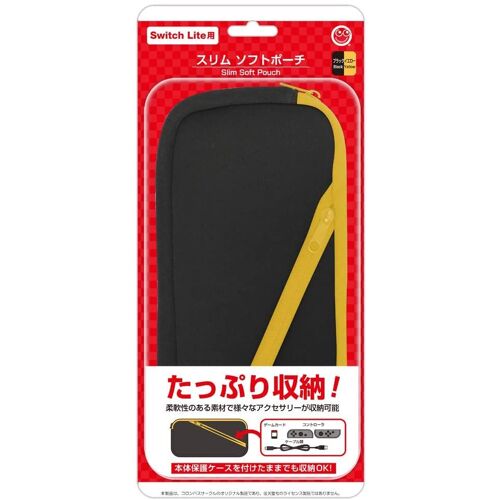 Slim Soft Pouch For Nintendo Switch Lite (Black X Yellow) [Import Japonais]