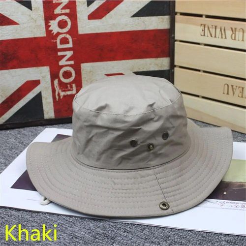 Chapeau De Randonnée En Coton Pour Hommes,Casquettes Safari,Chapeau Anderboonie Militaire,Casquette De Pêche Et De Chasse,Chapeau De Soleil D'été Pour Hommes,E27 - Type Khaki