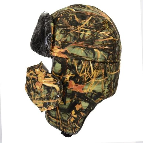 Cagoule Militaire Camouflage Avec Masque Facial Thermique,Chapeau Chaud,Sourire,Pêche,Cyclisme,Chasse,Airsoft,Ski,506,Hiver #D