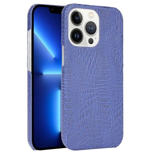 Classique Élégant Étui Pour Iphone 13 Pro Max Housse De Protection Anti Éraflure Mode Classique D'alligator Compatibilité - Bleu