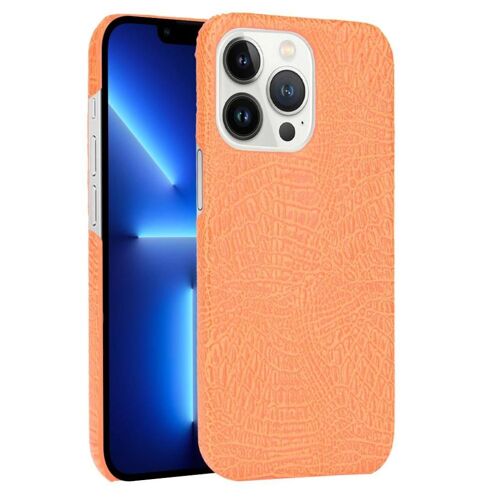 Classique Élégant Étui Pour iphone 13 Pro Max Housse De Protection Anti Éraflure Mode Classique D'alligator Compatibilité - Couleur orange