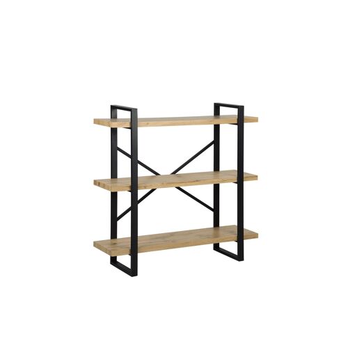 Bibliothèque 3 Étagères Bois Clair Timber