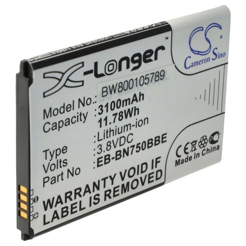 vhbw Batterie remplacement pour Samsung EB-BN750BBE, EB-BN750BBC pour tablette pad (3100mAh, 3,8V, Li-ion)