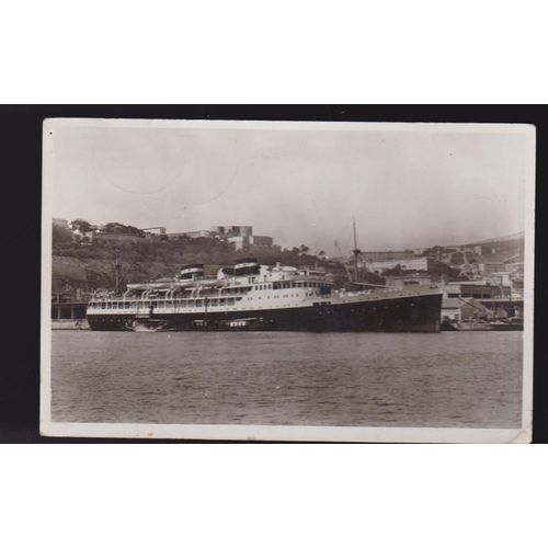 Oran Bateau Carte Postale Ancienne Par Avion
