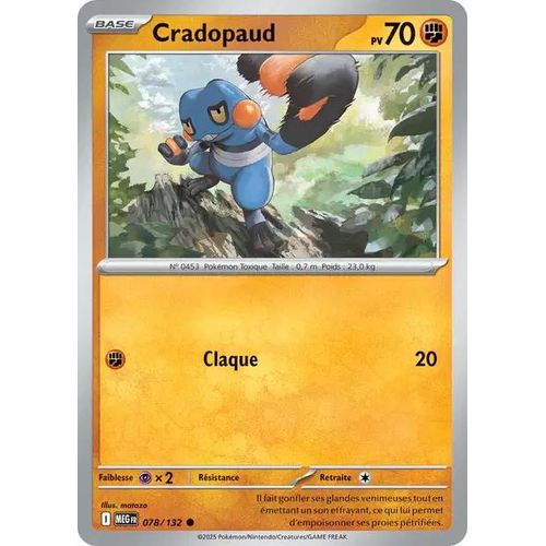 Carte Pokémon - Cradopaud - 078/132 - Méga-Evolution