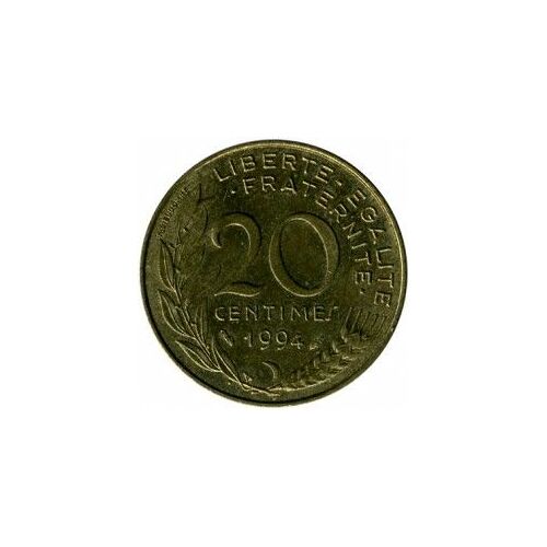 France = Pièce De Monnaie De 20 Centimes De Francs, Type Marianne, Graveur Dieudonné Et Lagriffoul, Année 1994, Variété Dauphin