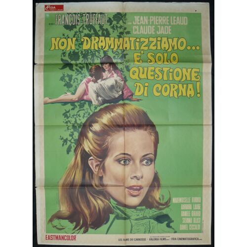 Domicile Conjugal * Francois Truffaut - 1970 - 100x140 Cm * Affiche De Cinéma Originale Italienne De 1970 * Movie Poster * Claude Jade ; Jean Pierre Leaud ; Hiroko Berghauer * Film Nouvelle Vague