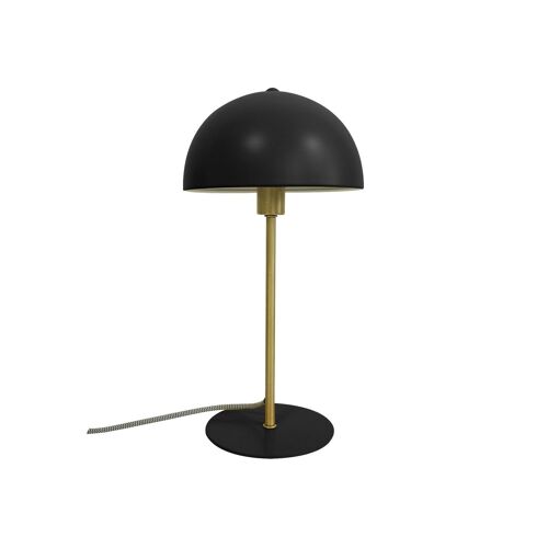 Lampe À Poser Design Métal Bonnet - H. 39 Cm - Noir