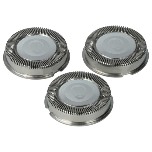 vhbw 3x Têtes de rasoir de remplacement compatible avec Philips HS920, HS930, HS890, HS915, HS970, HS965, HS777, HS885 rasoir électrique, argenté