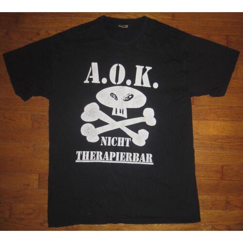 T Shirt Noir A. O. K. Nicht Therapierbar Taille M Groupe Musique Punk