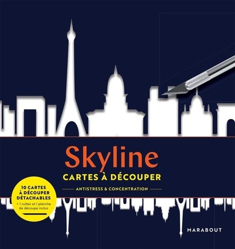 Skyline - Avec 10 Cartes À Découper Détachables + 1 Cutter + 1 Planche De Découpe