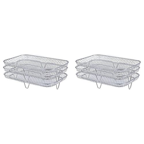 2X Support de Friteuse à Air pour Friteuses Double Air, Supports Déshydrateur Paniers Foodi DZ201 DZ100