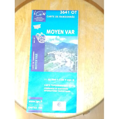 Carte Ign 3641ot Moyen Var