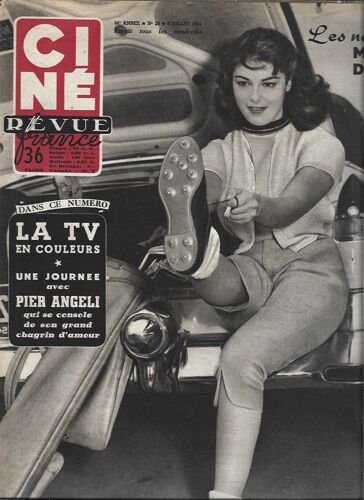 Ciné Revue 9 Juillet 1954 Georges Guétary Pier Angeli Pola Negri Walter Brennan Maillots De Bain Télévision Napoléon De Sacha Guitry