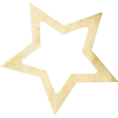 Etoile En Bois 7,5 Cm 5 Pièces