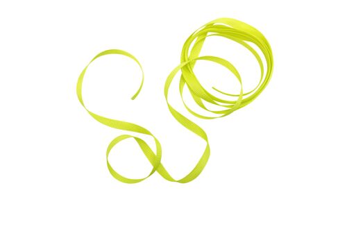 Mini Ruban Gros Grain Jaune Fluo 0,5 Cm