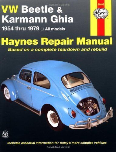 Volkswagen Vw Beetle & Karmann Ghia (1954-1979) Haynes Repair Manual (Usa)