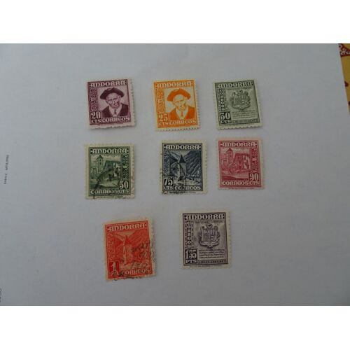 Andorre Espagnol Lot De 8 Timbres