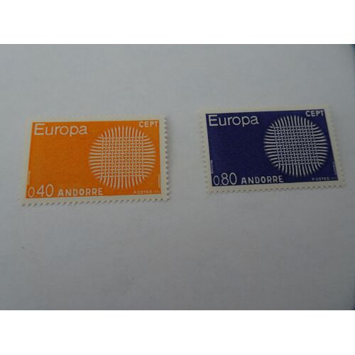 Andorre Timbres Europa 1970 N° 202; 203 Neufs