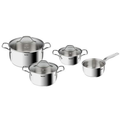 Tefal B864s734 Intuition Set 7 Pcs Casserole 16 Cm, Faitouts 16/20/24 Cm + Couvercles