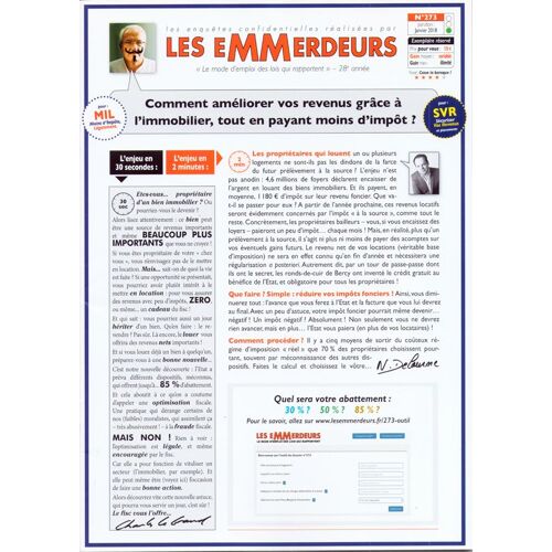Les Emmerdeurs No 273 (+ 2 Suppléments) - Janvier 2018 - Astuces 100 % Légales