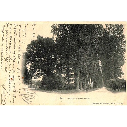 Carte Postale Ancienne, France, Essonne ( 91 ), Oncy, Route De Malesherbes