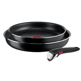 Tefal L1549013 Ingenio Easy Cook & Clean, Lot 3pcs, 2 Poêles + Poignée Amovible
