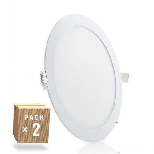 Pack De 2 Plaques Led 20w 1600lm 6000ºk Circulaire 40 000h [Gr-Rdp15-20w-Cw-Pk2-Ap]