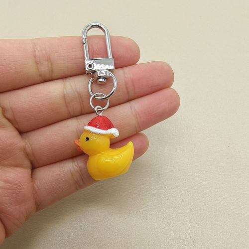 Porte-Clés Canard Jaune En Résine Pour Femmes,Cadeau Unique,Amusant,Créatif,Coloré,Sac Animal,Voiture,1 Pièce,F471 - Type Shengdanyazi