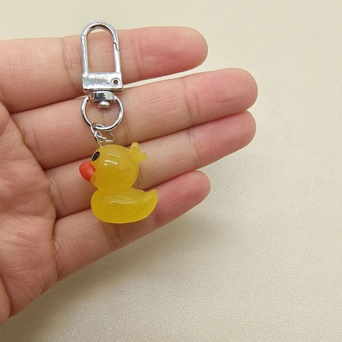 Porte-Clés Canard Jaune En Résine Pour Femmes,Cadeau Unique,Amusant,Créatif,Coloré,Sac Animal,Voiture,1 Pièce,F471 - Type Maoyazi