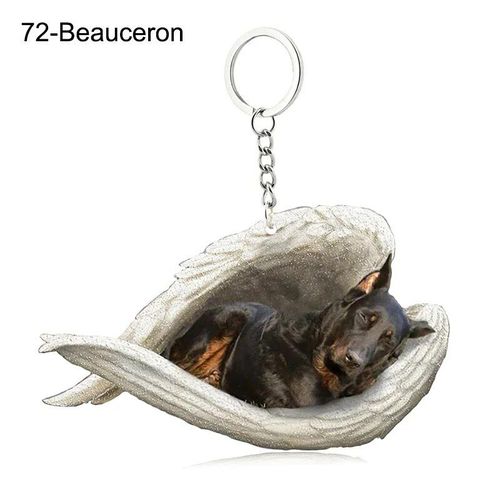 Pendentif Ange Endormi Pour Chien Et Chat,Porte-Clés Pour Animaux De Compagnie,Porte-Clés Pour Animaux De Compagnie,Clé De Sac,Cadeau De Bijoux Pour Femmes Et Filles,68 Styles,1 - Type 72-Beauceron