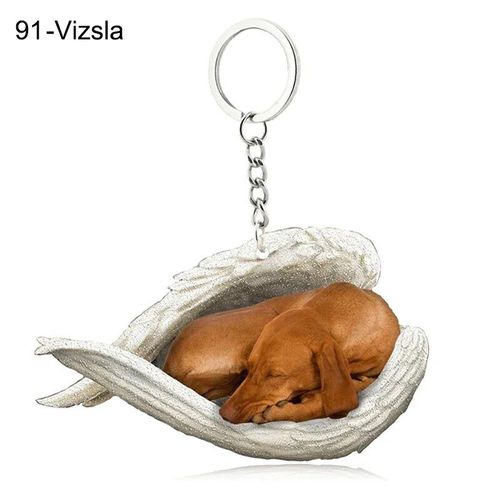 Pendentif Ange Endormi Pour Chien Et Chat,Porte-Clés Pour Animaux De Compagnie,Porte-Clés Pour Animaux De Compagnie,Clé De Sac,Cadeau De Bijoux Pour Femmes Et Filles,68 Styles,1 Pc - Type 91-Vizsla