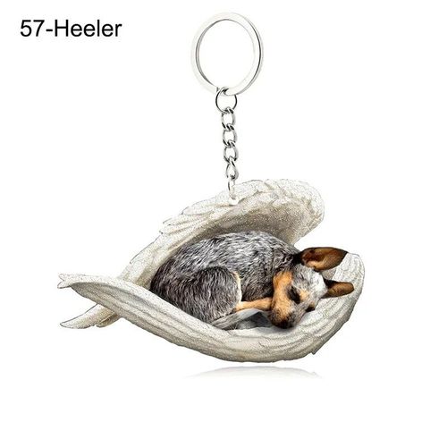 Pendentif Ange Endormi Pour Chien Et Chat,Porte-Clés Pour Animaux De Compagnie,Porte-Clés Pour Animaux De Compagnie,Clé De Sac,Cadeau De Bijoux Pour Femmes Et Filles,68 Styles,1 Pc - Type 57-Heeler 1