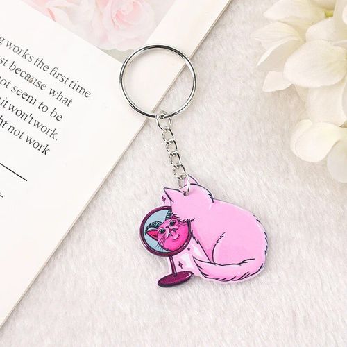 Porte-Clés Punk Halloween En Acrylique,3 Pièces,Miroir De Voiture,Porte-Clés Sac À Main,Bijoux Breloques #I