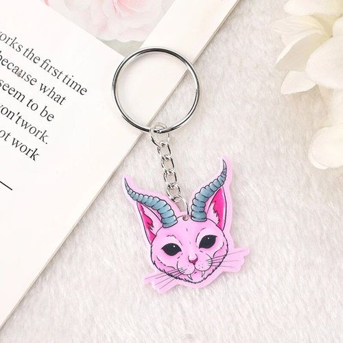 Porte-Clés Punk Halloween En Acrylique,3 Pièces,Miroir De Voiture,Porte-Clés Sac À Main,Bijoux Breloques #H