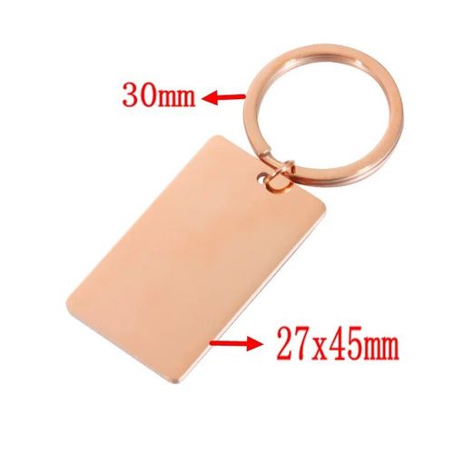 Jomirror-Porte-Clés Carré En Acier Inoxydable Poli Pour Femme,Porte-Clés Vierge,Bande,Bricolage,Porte-Clés Exécutif,Cadeaux,1pc #P2