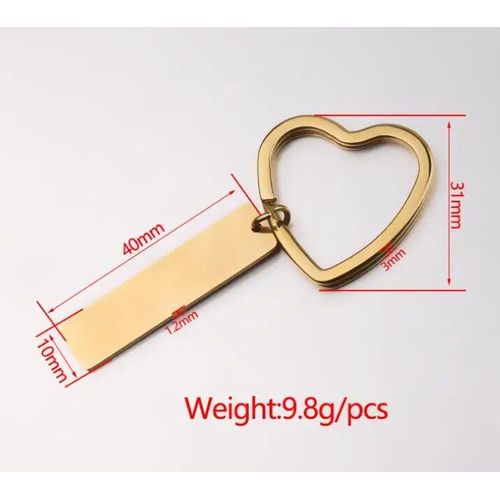 Jomirror-Porte-Clés Carré En Acier Inoxydable Poli Pour Femme,Porte-Clés Vierge,Bande,Bricolage,Porte-Clés Exécutif,Cadeaux,1pc #H2