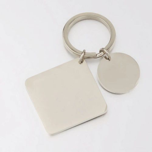 Jomirror-Porte-Clés Carré En Acier Inoxydable Poli Pour Femme,Porte-Clés Vierge,Bande,Bricolage,Porte-Clés Exécutif,Cadeaux,1pc #L2