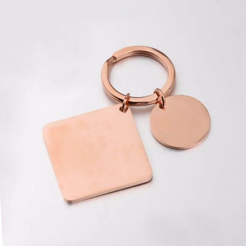 Jomirror-Porte-Clés Carré En Acier Inoxydable Poli Pour Femme,Porte-Clés Vierge,Bande,Bricolage,Porte-Clés Exécutif,Cadeaux,1pc #E2