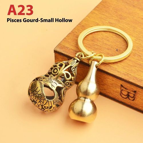 Porte-Clés En Laiton Feng Shui Chinois,Pièces Antiques,Bonne Fortune,Gourde Solide,Richesse,Succès,Bijoux,60 Styles - Type 1pc #S