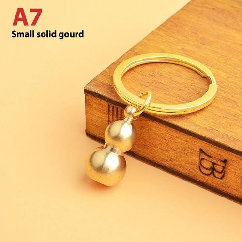 Porte-Clés En Laiton Feng Shui Chinois,Pièces Antiques,Bonne Fortune,Gourde Solide,Richesse,Succès,Bijoux,60 Styles - Type 1pc #E2