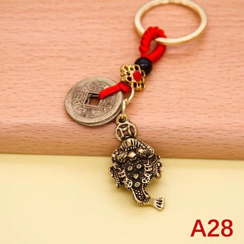 Porte-Clés En Laiton Feng Shui Chinois,Pièces Antiques,Bonne Fortune,Gourde Solide,Richesse,Succès,Bijoux,60 Styles - Type 1pc #K2